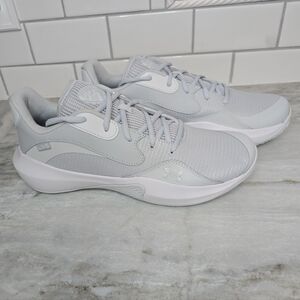 Under Armour Lockdown 7 Basketball Shoes Gray White Men’s 11.5 NWOT